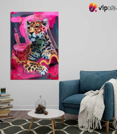 Πίνακας σε Καμβά Leopard Painting