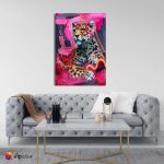 Πίνακας σε Καμβά Leopard Painting