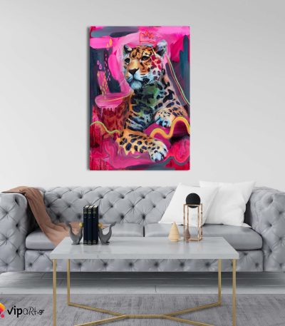 Πίνακας σε Καμβά Leopard Painting