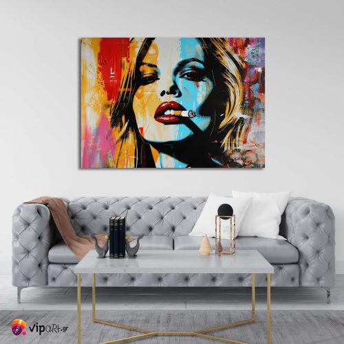 Πίνακας σε Καμβά Smoking Girl