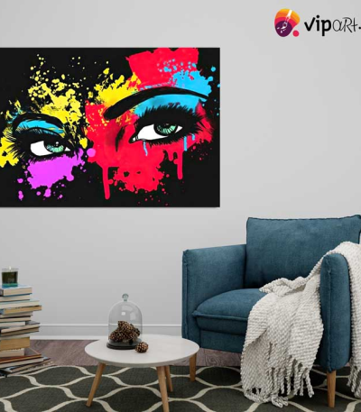 Πίνακας σε Καμβά Color Splash Eyes