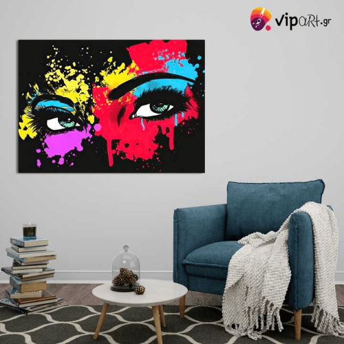 Πίνακας σε Καμβά Color Splash Eyes