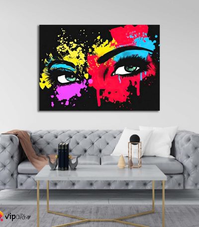 Πίνακας σε Καμβά Color Splash Eyes