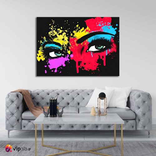 Πίνακας σε Καμβά Color Splash Eyes