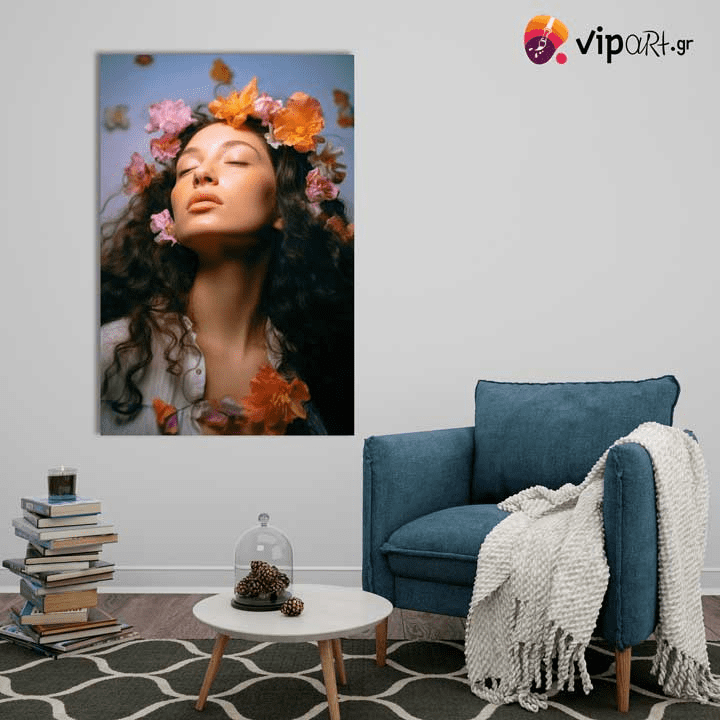 Πίνακας σε Καμβά Woman Bloom Portrait