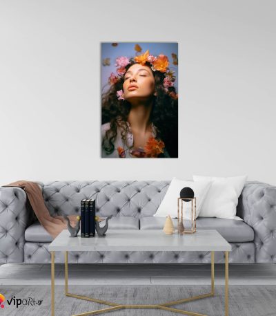 Πίνακας σε Καμβά Woman Bloom Portrait