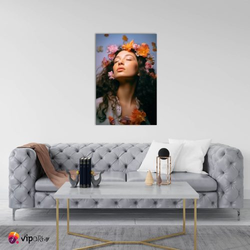 Πίνακας σε Καμβά Woman Bloom Portrait