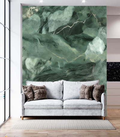 Αυτοκόλλητη Ταπετσαρία Τοίχου Green Marble