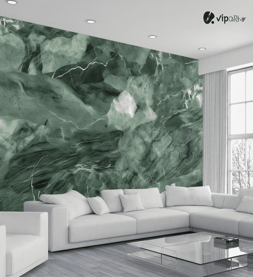Αυτοκόλλητη Ταπετσαρία Τοίχου Green Marble