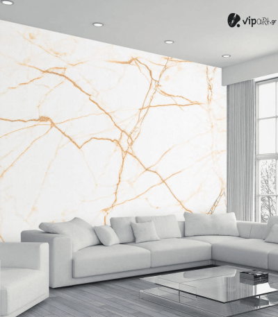 Αυτοκόλλητη Ταπετσαρία Τοίχου Orange Marble
