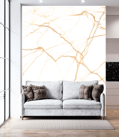 Αυτοκόλλητη Ταπετσαρία Τοίχου Orange Marble