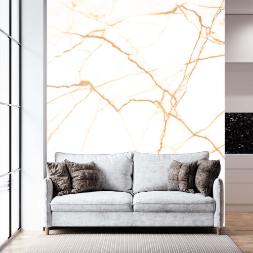 Αυτοκόλλητη Ταπετσαρία Τοίχου Orange Marble