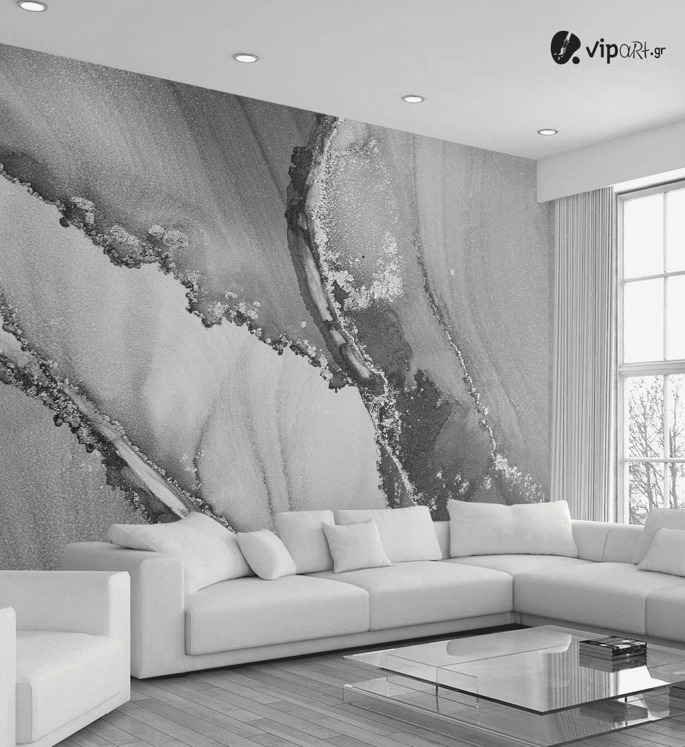 Αυτοκόλλητη Ταπετσαρία Τοίχου Dark Grey Marble