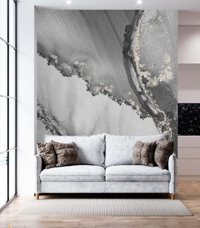 Αυτοκόλλητη Ταπετσαρία Τοίχου Dark Grey Marble
