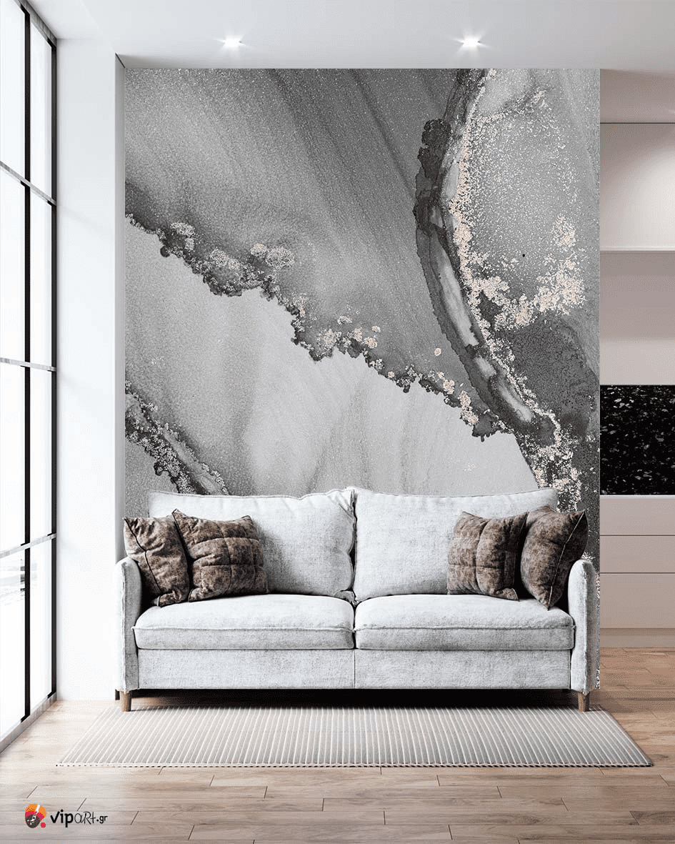 Αυτοκόλλητη Ταπετσαρία Τοίχου Dark Grey Marble