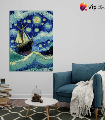 Πίνακας σε Καμβά Sailing at Night