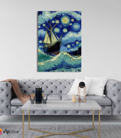 Πίνακας σε Καμβά Sailing at Night