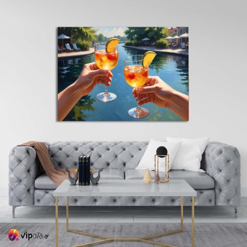 Πίνακας σε Καμβά Cocktails by the Sea