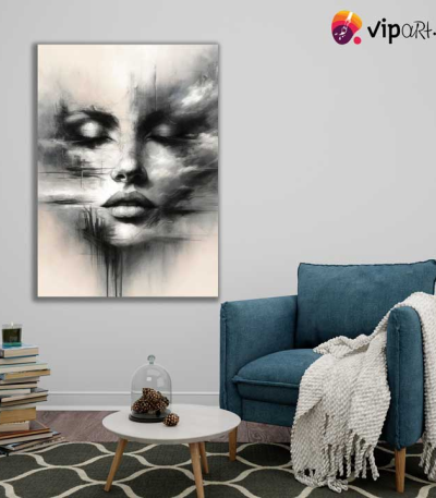 Πίνακας σε Καμβά Cloudy Face