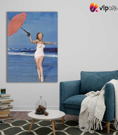 Πίνακας σε Καμβά Marilyn at the Beach