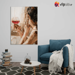 Πίνακας σε Καμβά Woman Holding a Glass of Wine