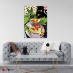 Πίνακας σε Καμβά Matisse Goldfish with Black Cat