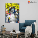 Πίνακας σε Καμβά Statue Graffiti Art