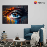 Πίνακας σε Καμβά Colorful Eye Painting