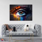 Πίνακας σε Καμβά Colorful Eye Painting