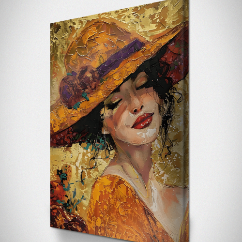 Πίνακας σε Καμβά Woman with Hat