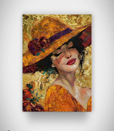Πίνακας σε Καμβά Woman with Hat