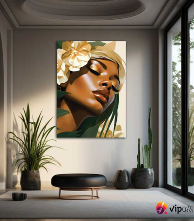 Πίνακας σε Καμβά Golden Goddess