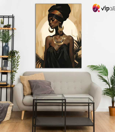 Πίνακας σε Καμβά Afro Beauty