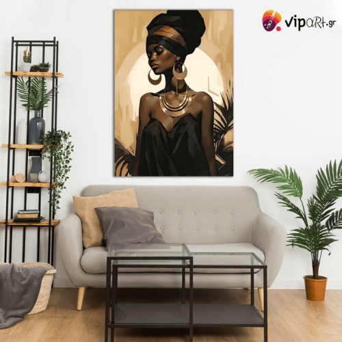 Πίνακας σε Καμβά Afro Beauty