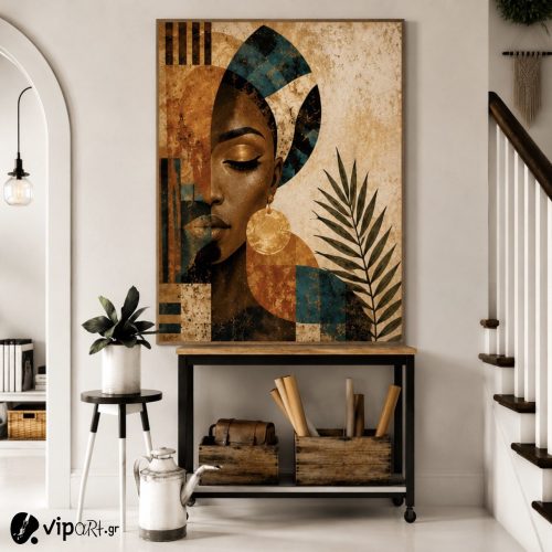 Πίνακας σε καμβά African Geometry Muse