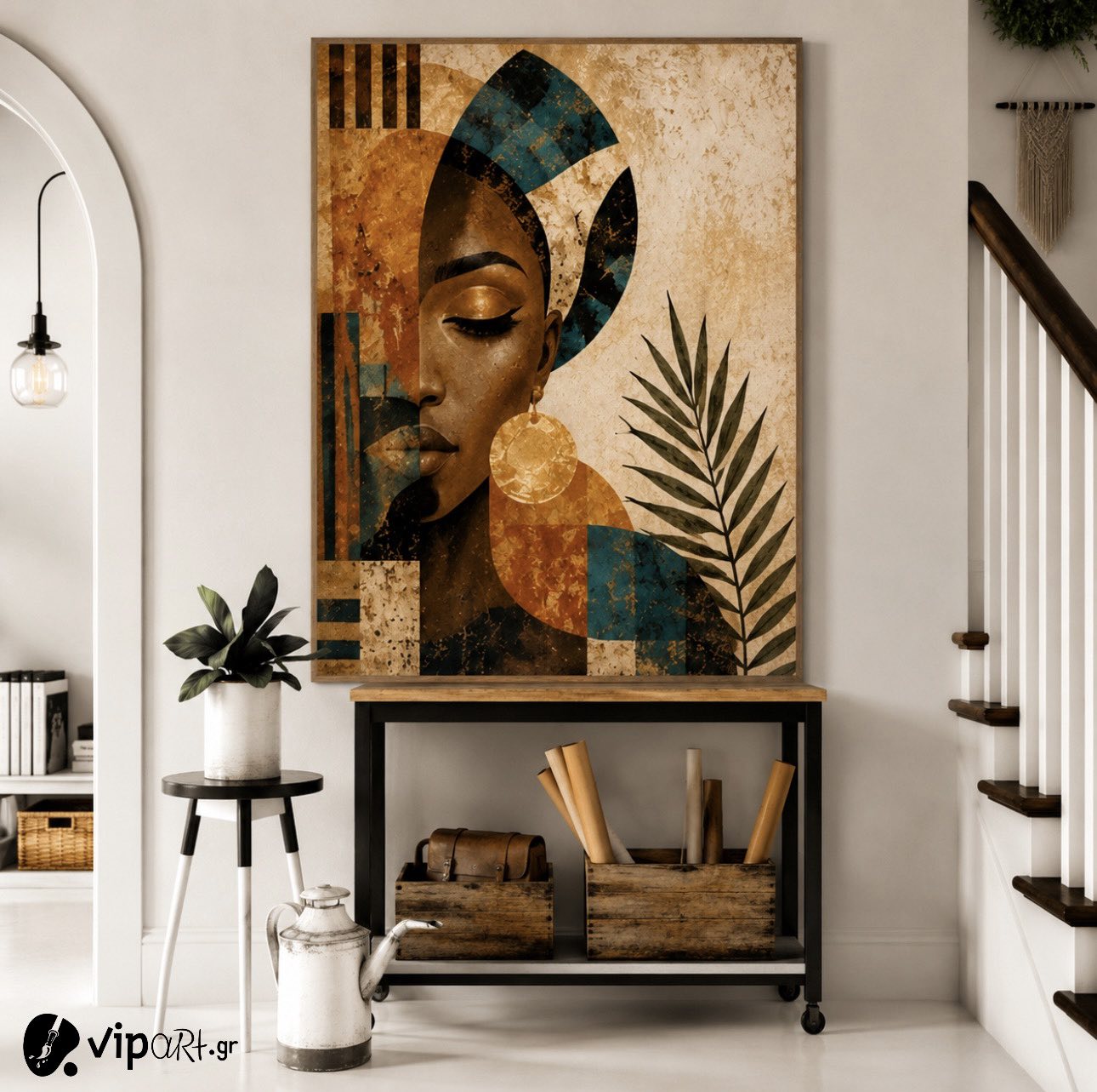 Πίνακας σε καμβά African Geometry Muse