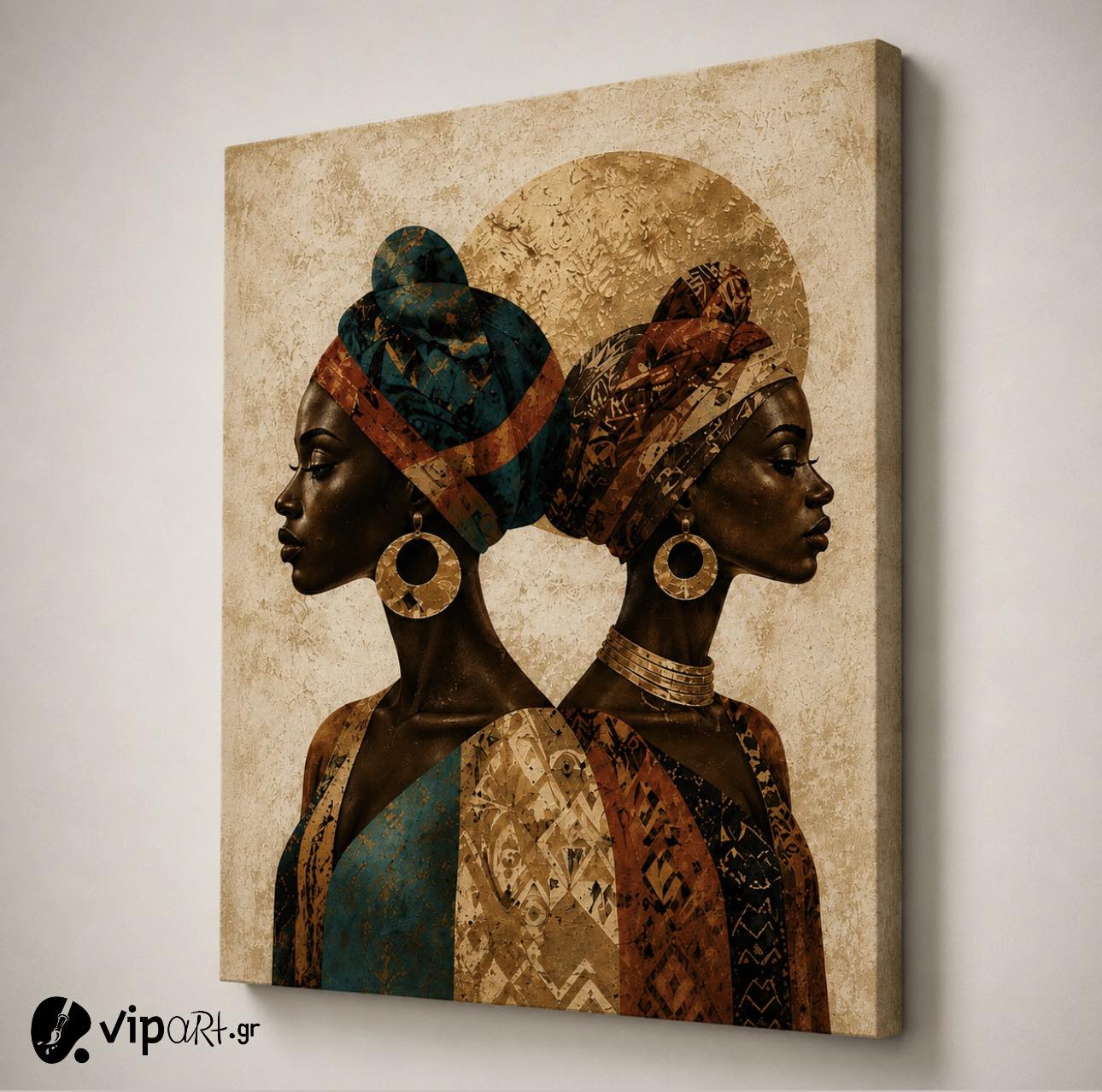 b 1005 Πίνακας σε καμβά Twin African Souls - Image 1