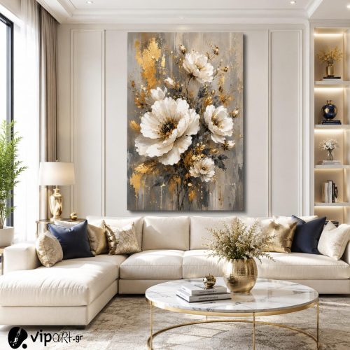 Πίνακας σε καμβά Ivory Bloom Harmony
