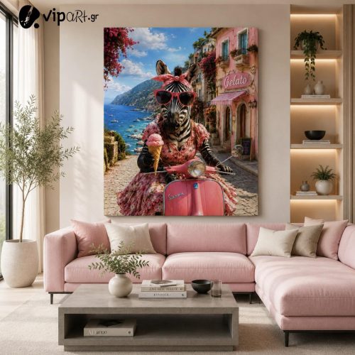 Πίνακας σε καμβά La Dolce Zebra