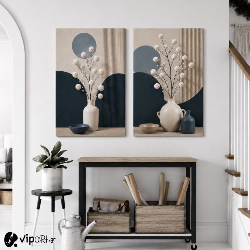 Σύνθεση με πίνακες Καμβάδες Nordic Harmony Duo-2 Τεμάχια 70x 50