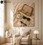 Πίνακας σε καμβά Luxury Beige Fashion Canvas
