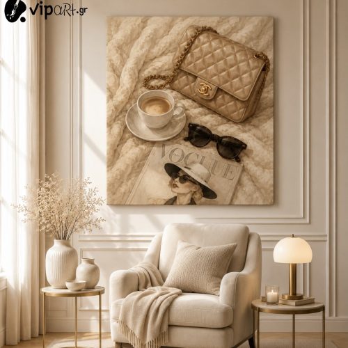 Πίνακας σε καμβά Luxury Beige Fashion Canvas
