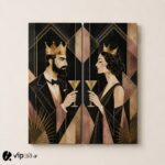 Σύνθεση με πίνακες Καμβάδες Royal Art Deco- 2 Τεμάχια 100x60 - Image 2