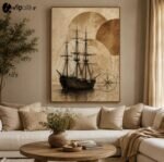 Πίνακας σε Καμβά Vintage Nautical Wall Art - Image 2