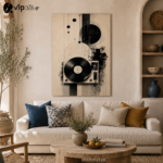 Πίνακας σε Καμβά Vinyl Echo – Abstract Turntable Canvas