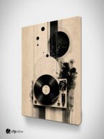 Πίνακας σε Καμβά Vinyl Echo – Abstract Turntable Canvas - Image 2