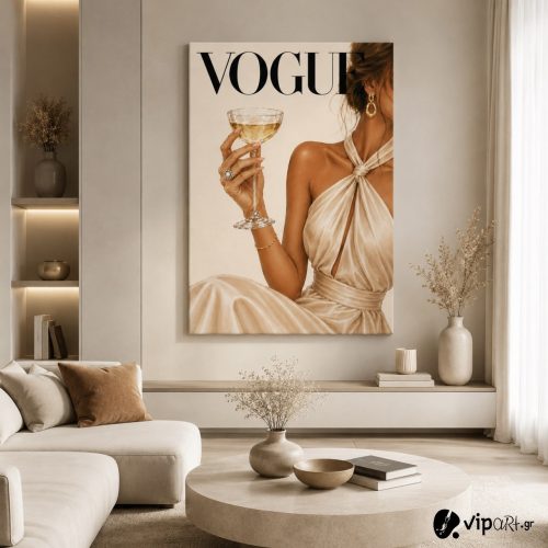 Πίνακας σε καμβά VOGUE Champagne Elegance – Luxury Fashion Canvas Wall Art
